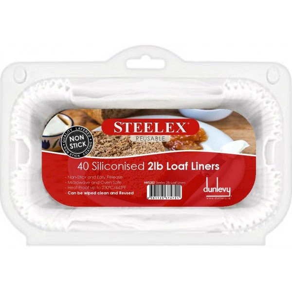 Steelex 2Lb Loaf Tin Liners - Pk 40