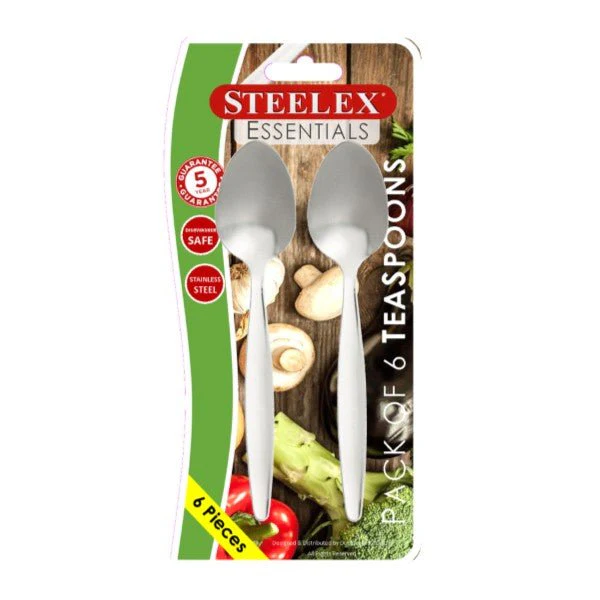 Steelex Essentials 6 Carded Teaspoons