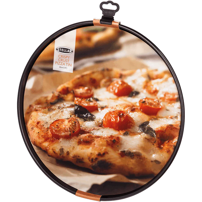 Stellar Bakeware, 35cm Crispy Crust Pizza Tin, Non-Stick. Dishwasher safe. - Image 2