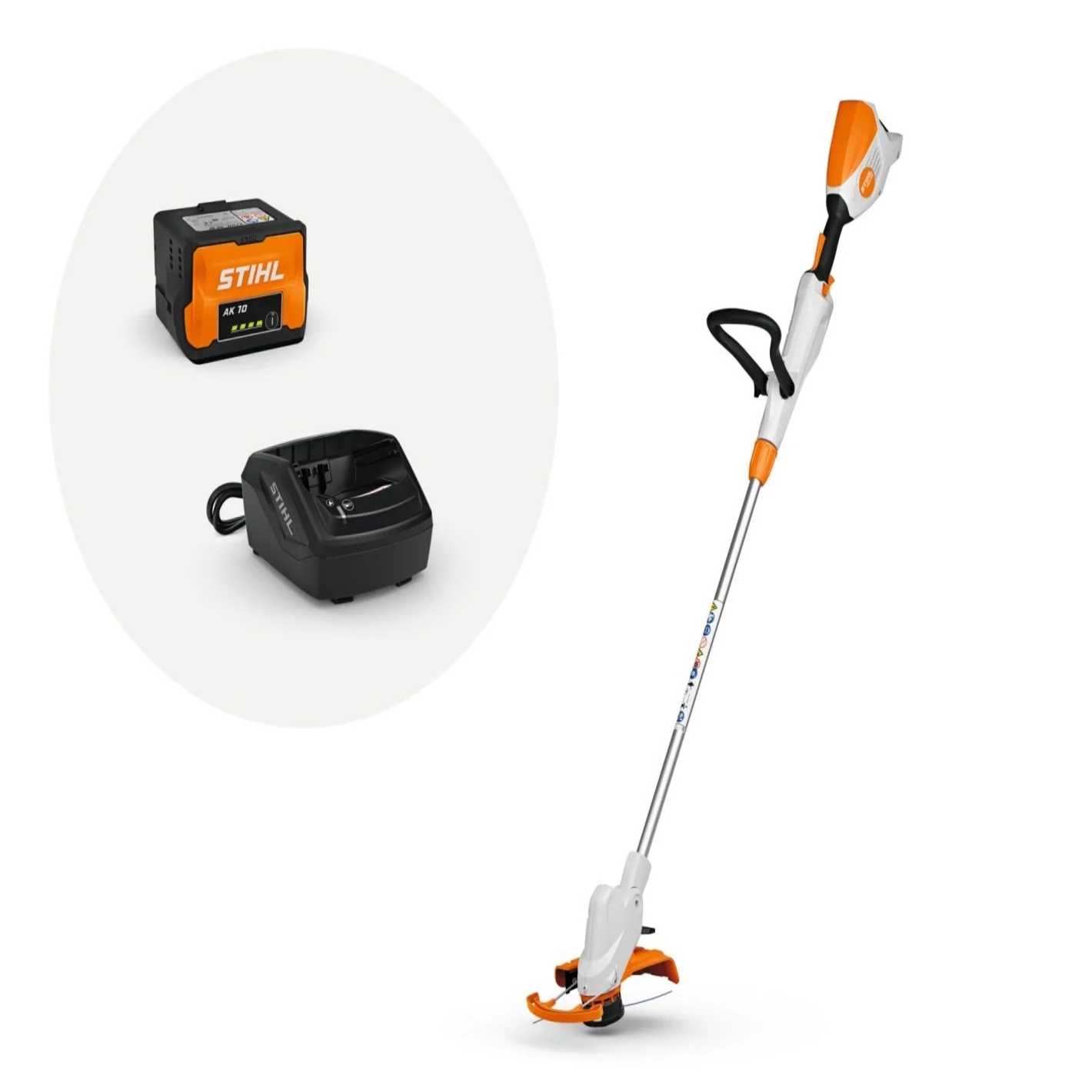 Stihl FSA 50 Cordless Grass Trimmer with AK 10 battery and AL 101 Charger AK System |FA110115710