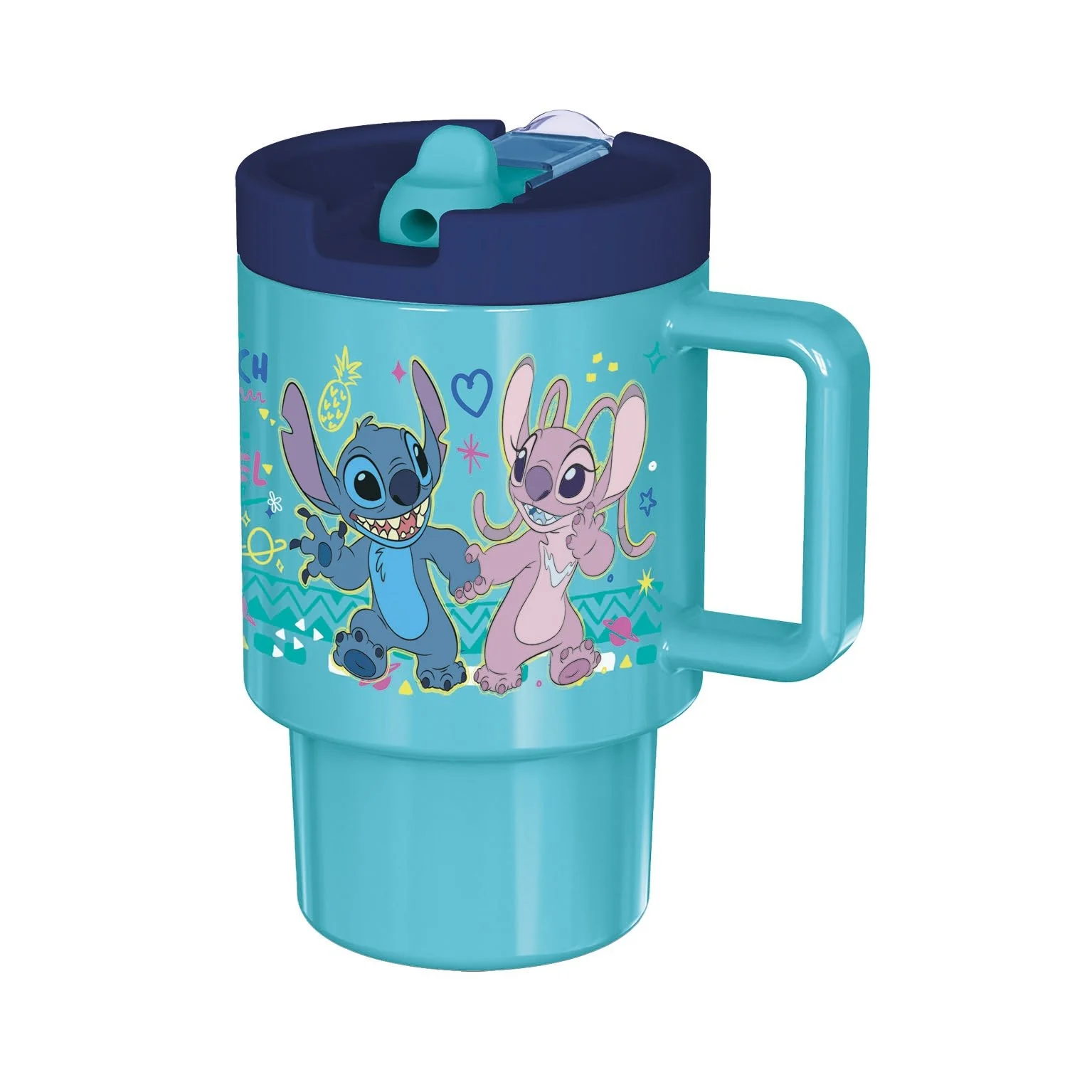 Stitch Licensed Water Bottle with Handle 530ml