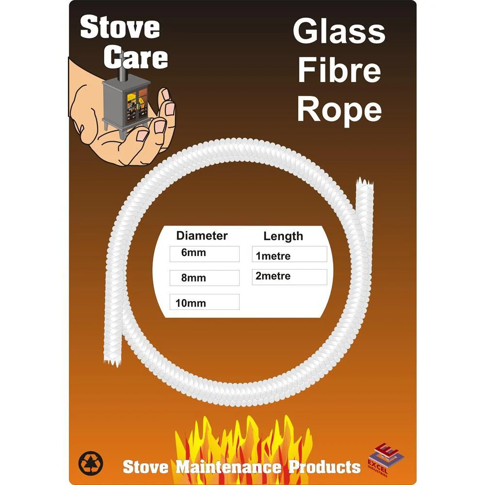 Stove Care 2M 10Mm Glass Fibre Rope SC210GFR