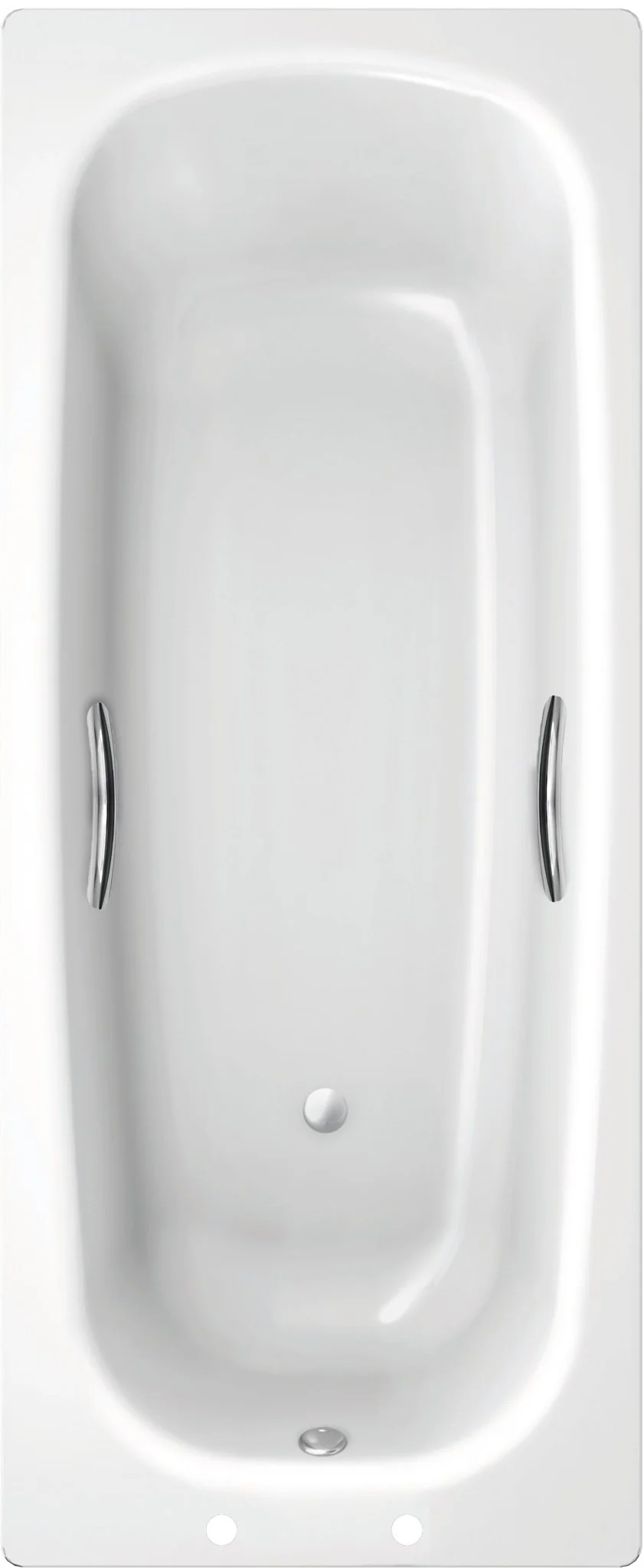 StrataSingle Ended Steel Bath with Grips   L 1600 x W 700mm x D 390mm - Image 2