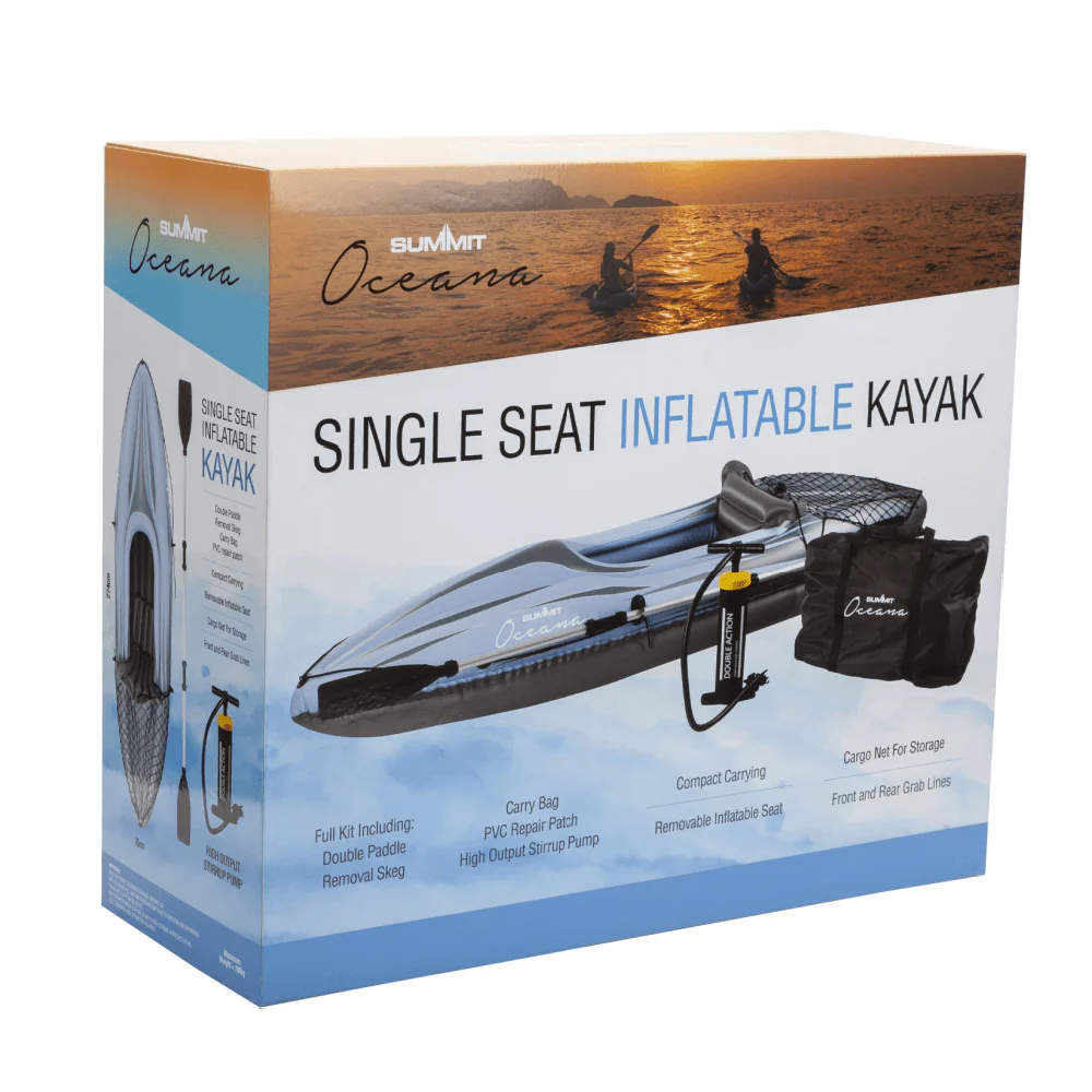 Summit Oceana 1 Person Inflatable Kayak Blue