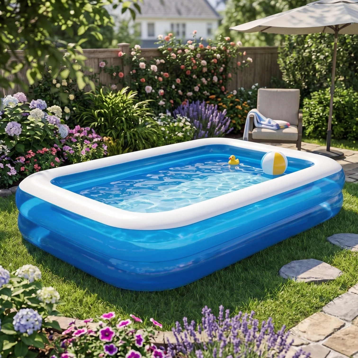 SunClub Extra Large Inflatable Family Pool – 3m - Image 2
