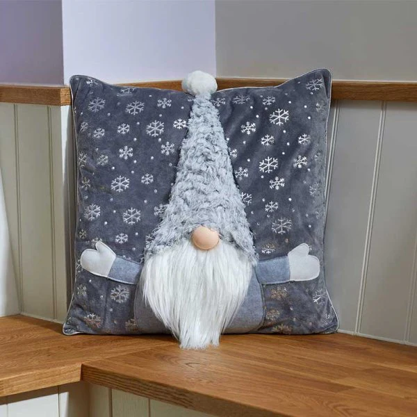 Super Furry Gonk Cushion - Grey
