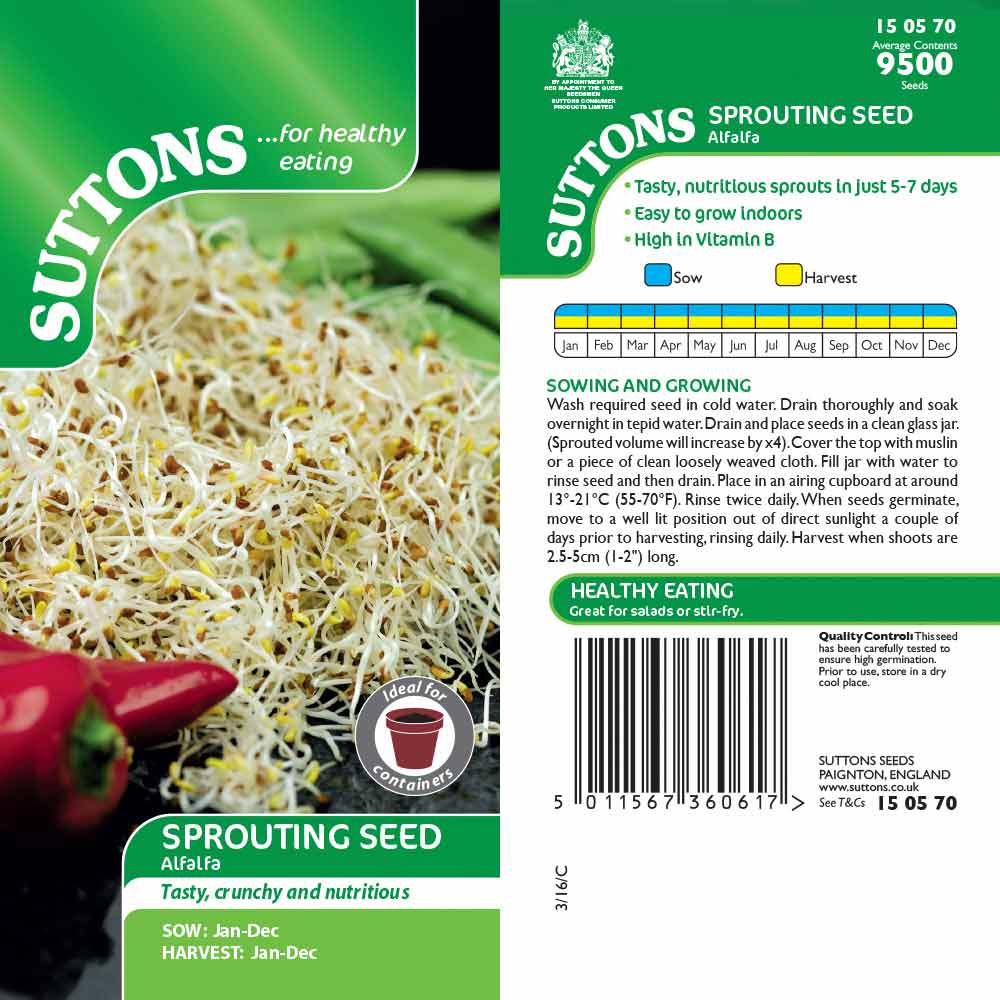 Suttons Alfalfa Sprouting 150570 - Image 2