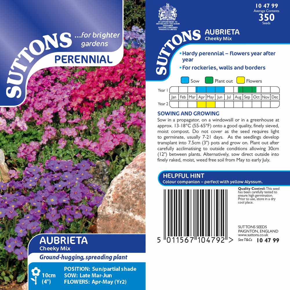 Suttons Aubrieta Cheeky Mix 104799 - Image 2