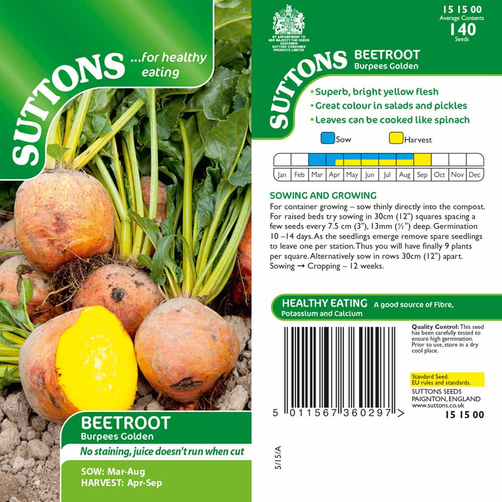 Suttons Beetroot Burpees Golden G151500 - Image 2