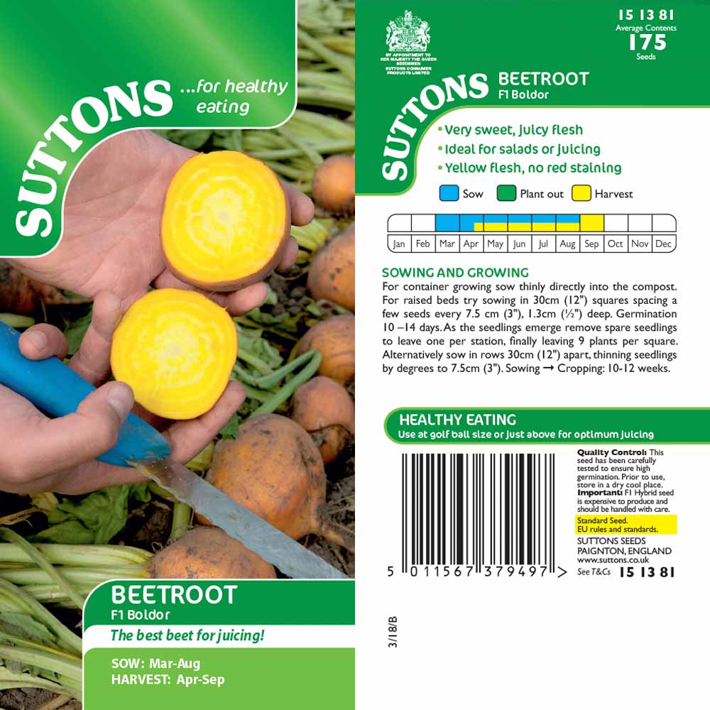 Suttons Beetroot F1 Boldor