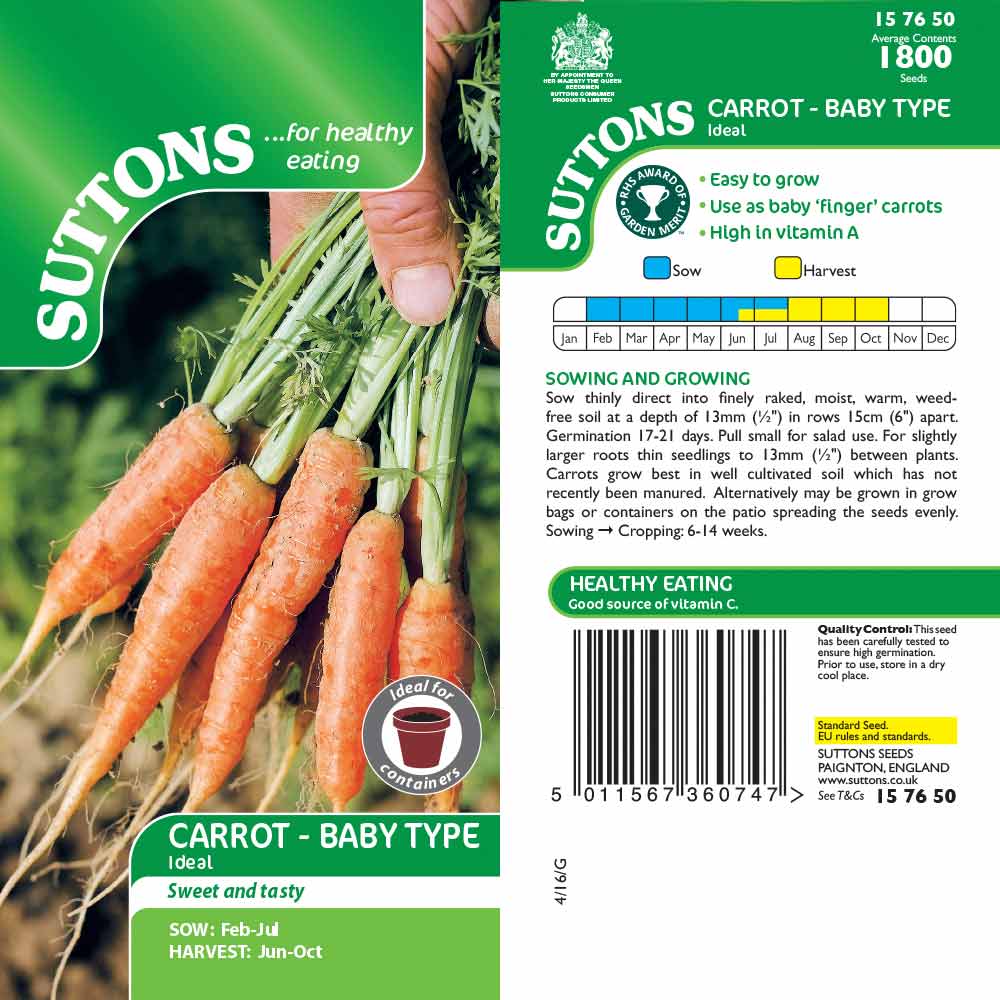 Suttons Carrot Ideal - Image 2