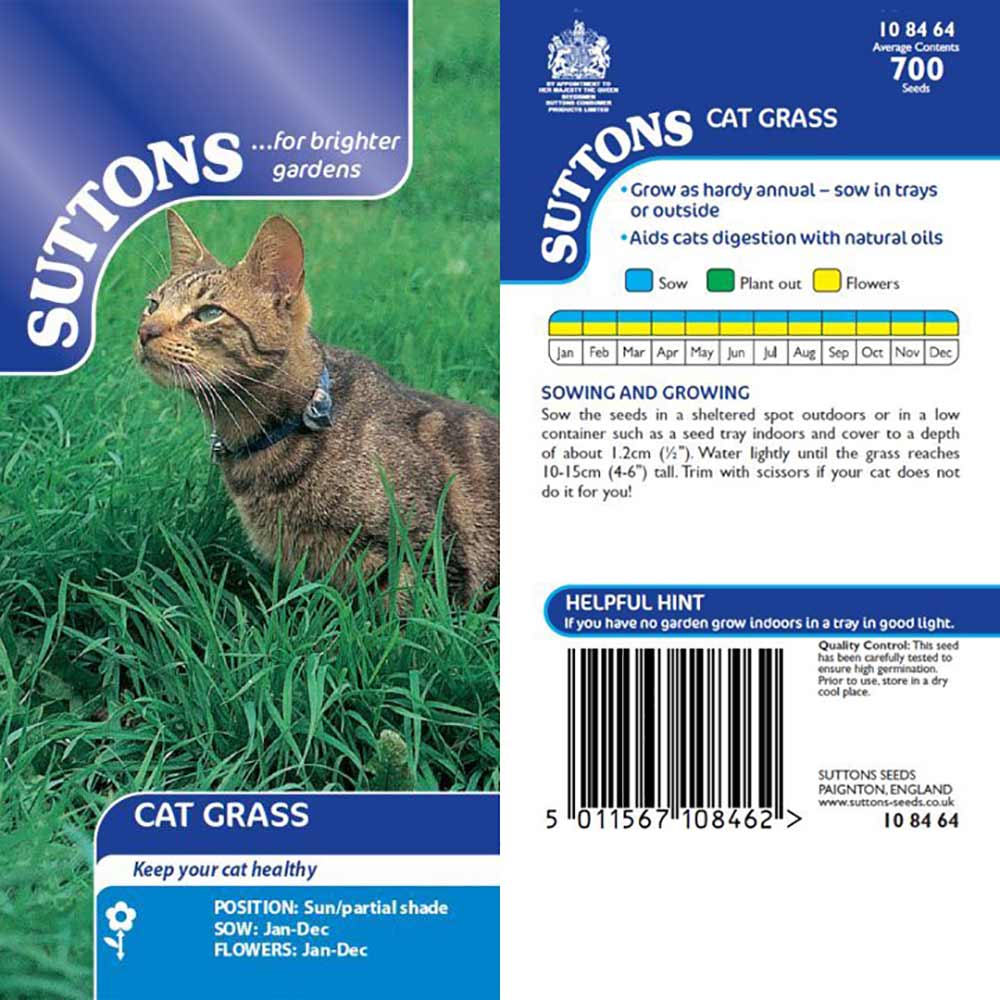 Suttons Cats Grass 108464 - Image 2
