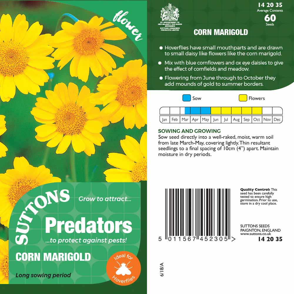 Suttons Corn Marigold Pp