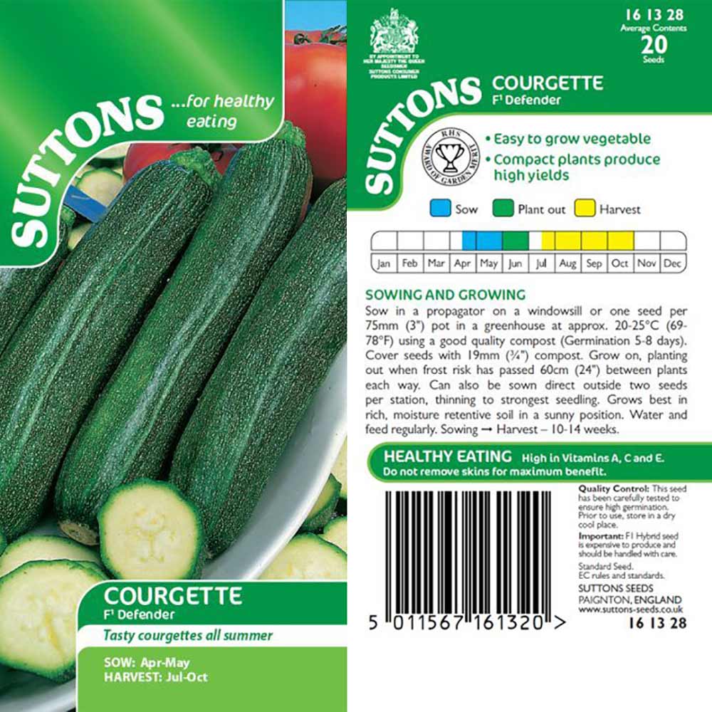 Suttons Courgette Defender F1 G161328