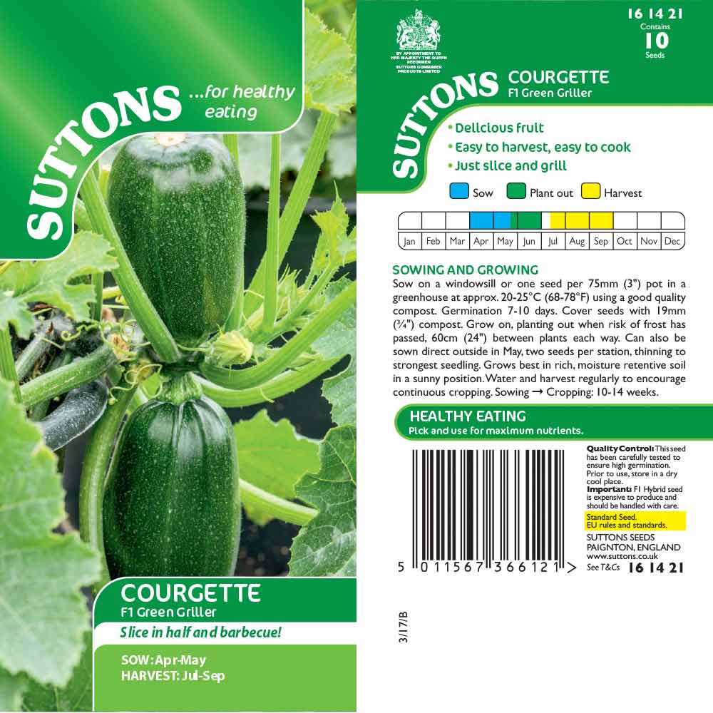 Suttons Courgette Green Griller G161421 - Image 2