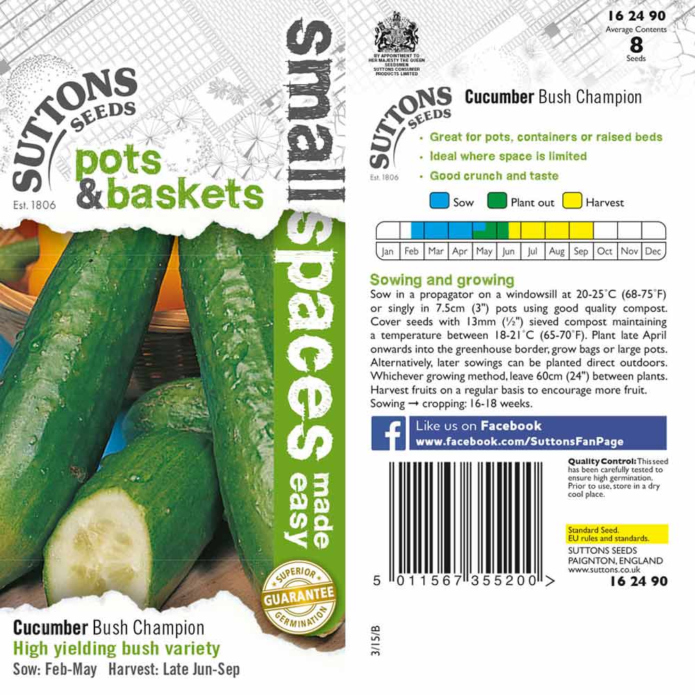 Suttons Cucumber Bush Champion