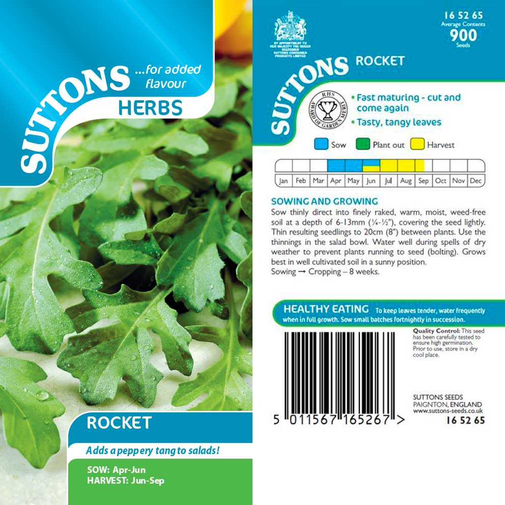 Suttons Herbs Rocket 165265 - Image 2