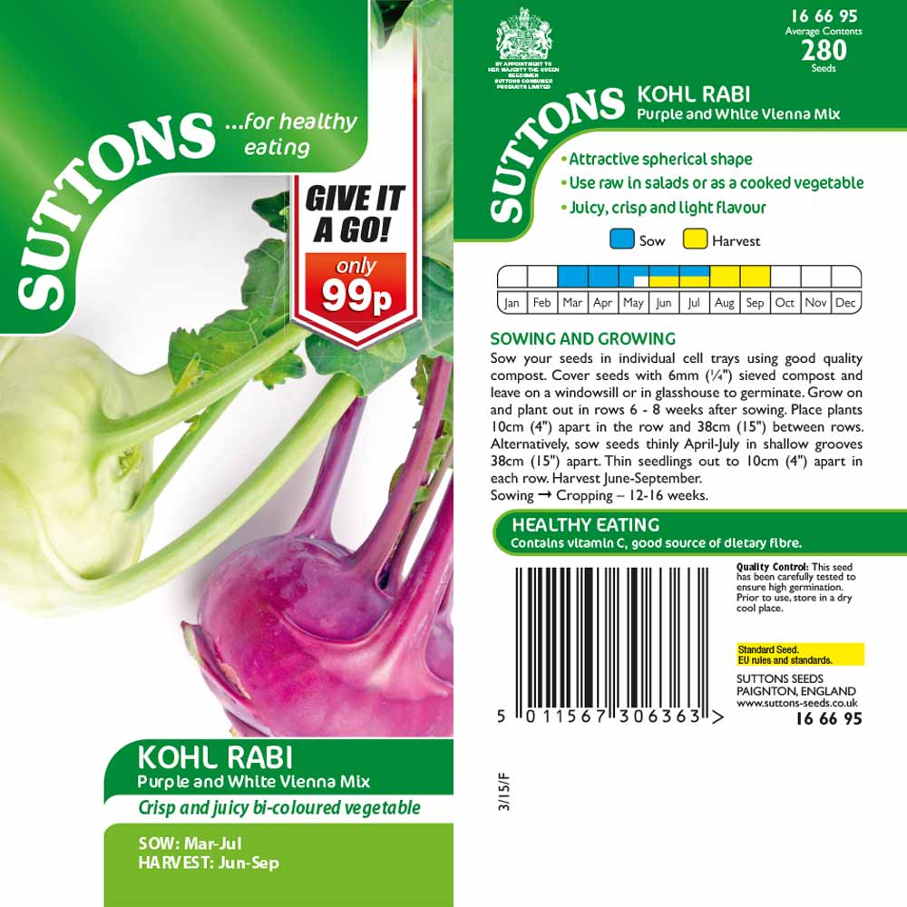 Suttons Kohl Rabi - Purple & White Vienna Mix - Giag G166695