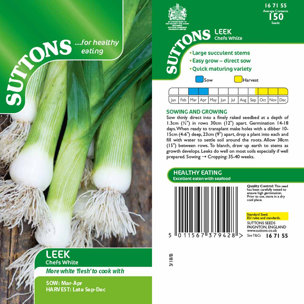 Suttons Leek Chefs White