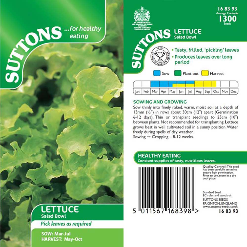 Suttons Lettuce Salad Bowl 168393 - Image 2
