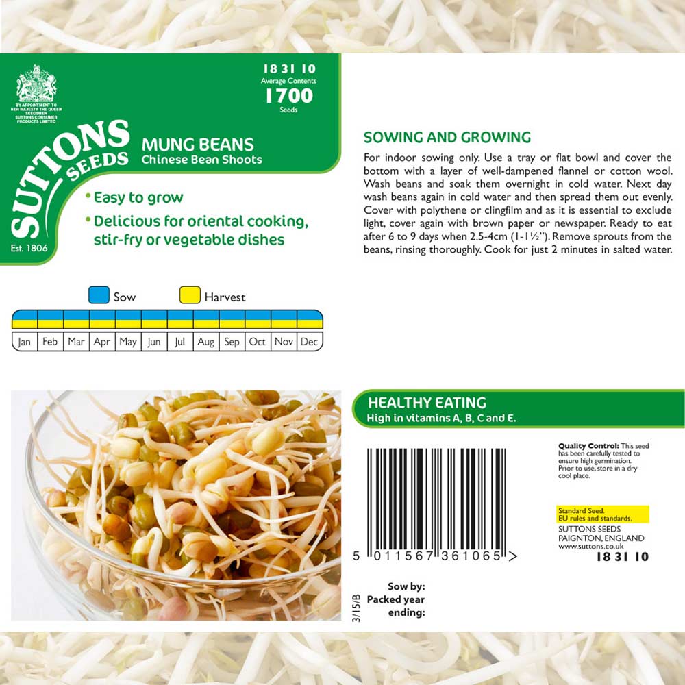 Suttons Mung Bean Chinese Bean Shoots - Image 2