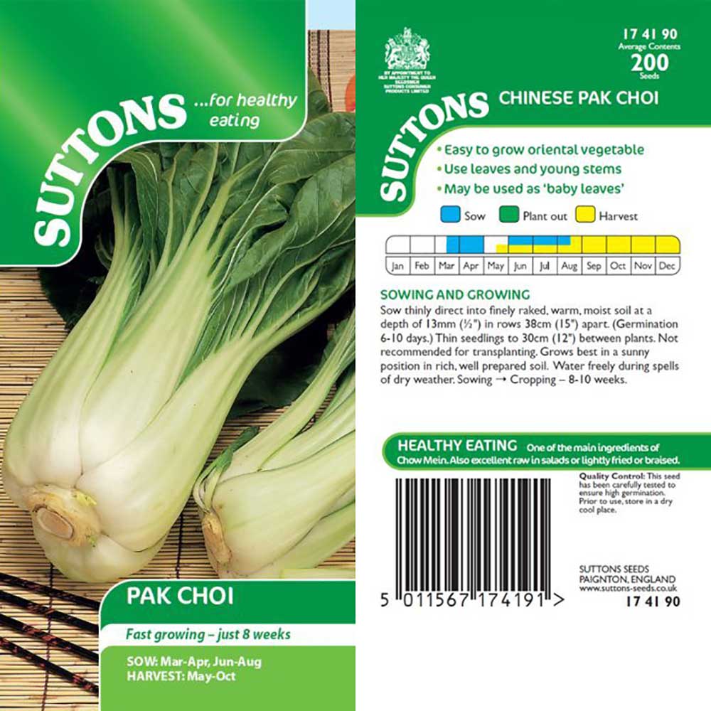 Suttons Pak Choi (Chinese) Hanakan G174190 - Image 2