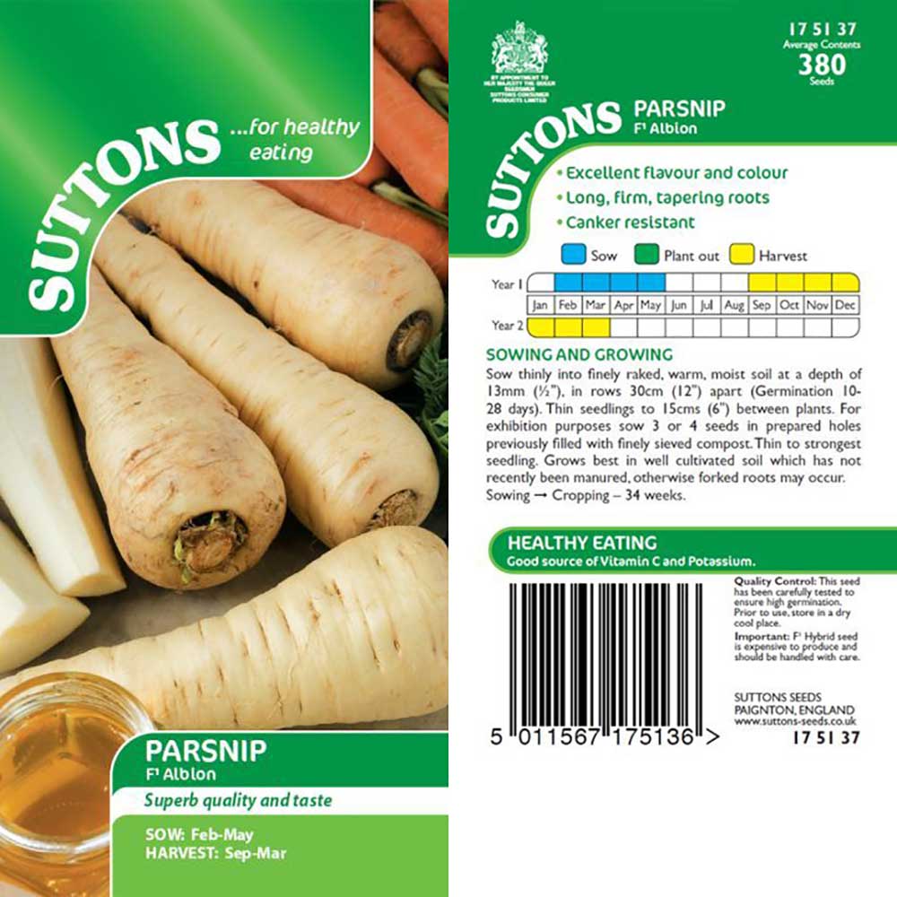 Suttons Parsnip Albion F1 G175137 - Image 2