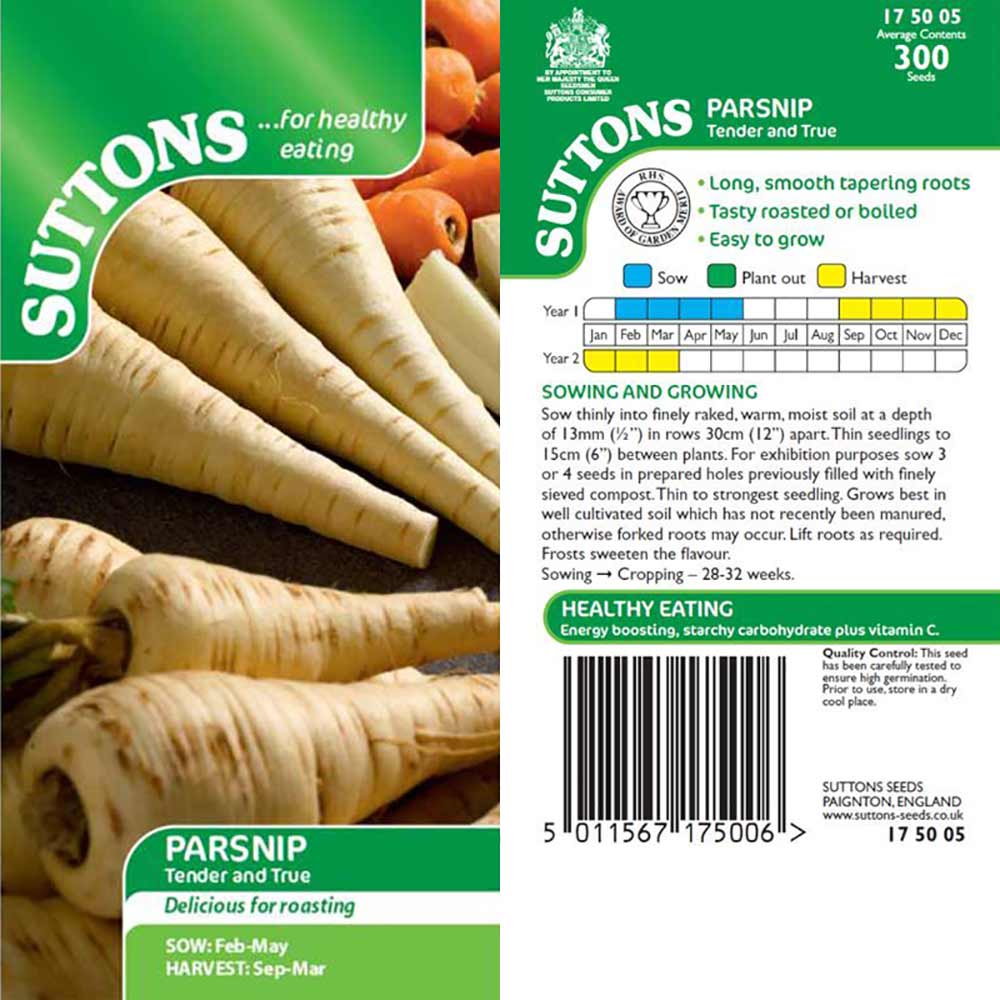 Suttons Parsnip Tender And True 175005 - Image 2