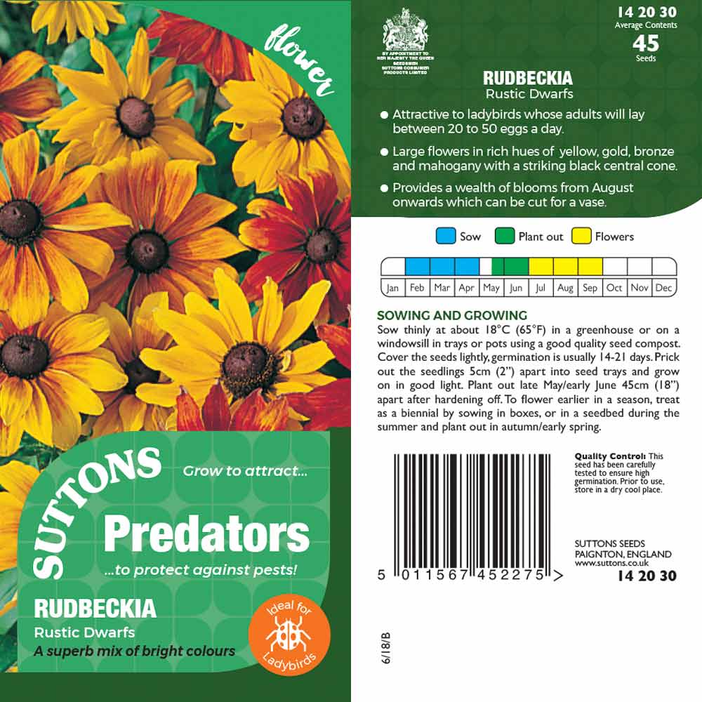 Suttons Rudbeckia Rustic Dwarfs Pp
