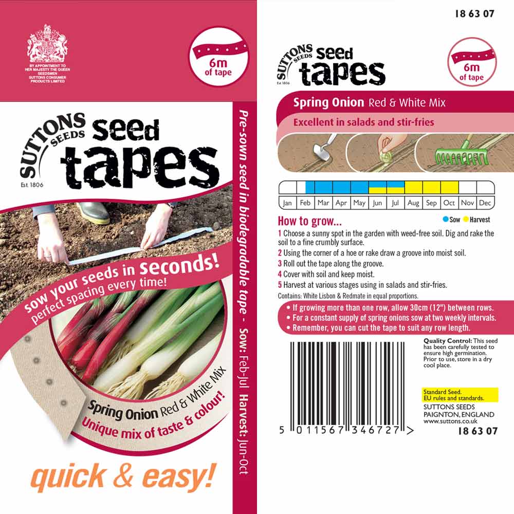 Suttons Seed Tape Spring Onions 186307 - Image 2