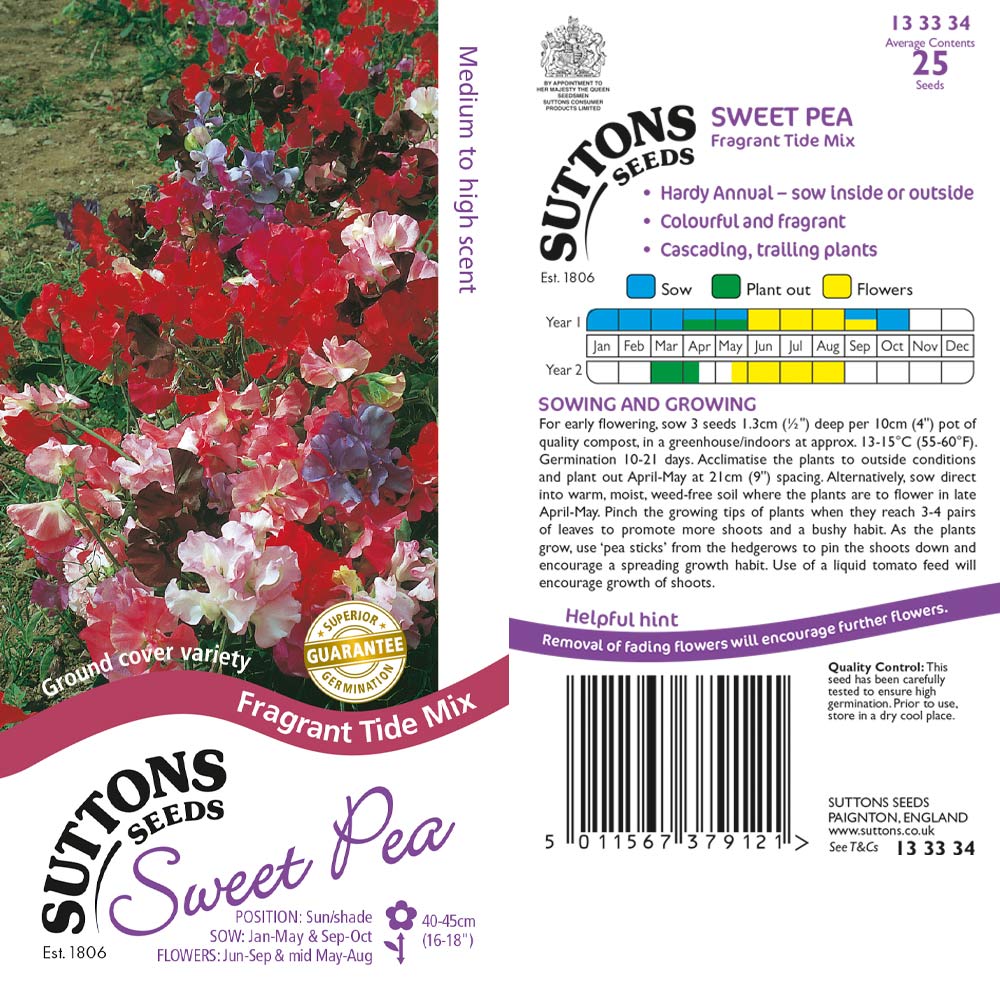 Suttons Sweet Pea Fragrant Tide Mix - Image 2