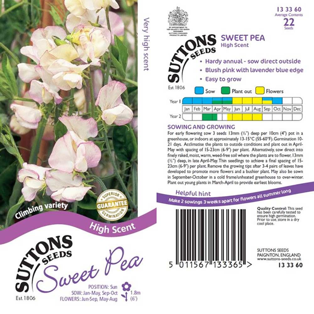 Suttons Sweet Pea High Scent 133360 - Image 2