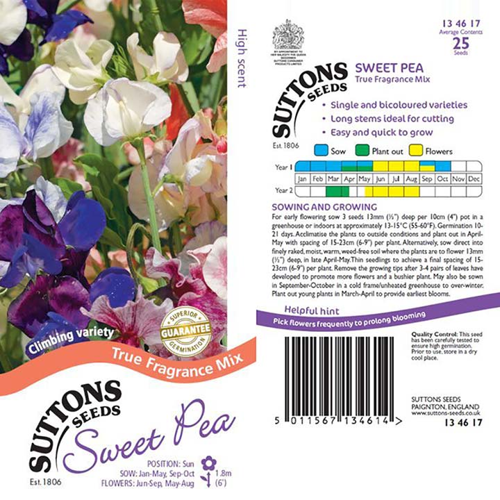 Suttons Sweet Pea True Fragrance Mix 134617 - Image 2