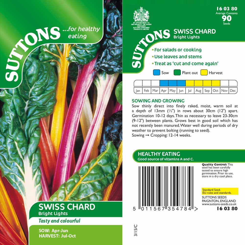 Suttons Swiss Chard Bright Lights