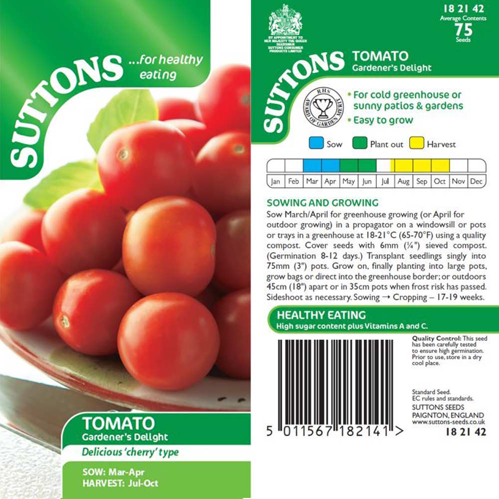 Suttons Tomato Gardener'S Delight 182142 - Image 2