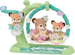 Sylvanians Deer Babies - Floral Swing Set - Image 2