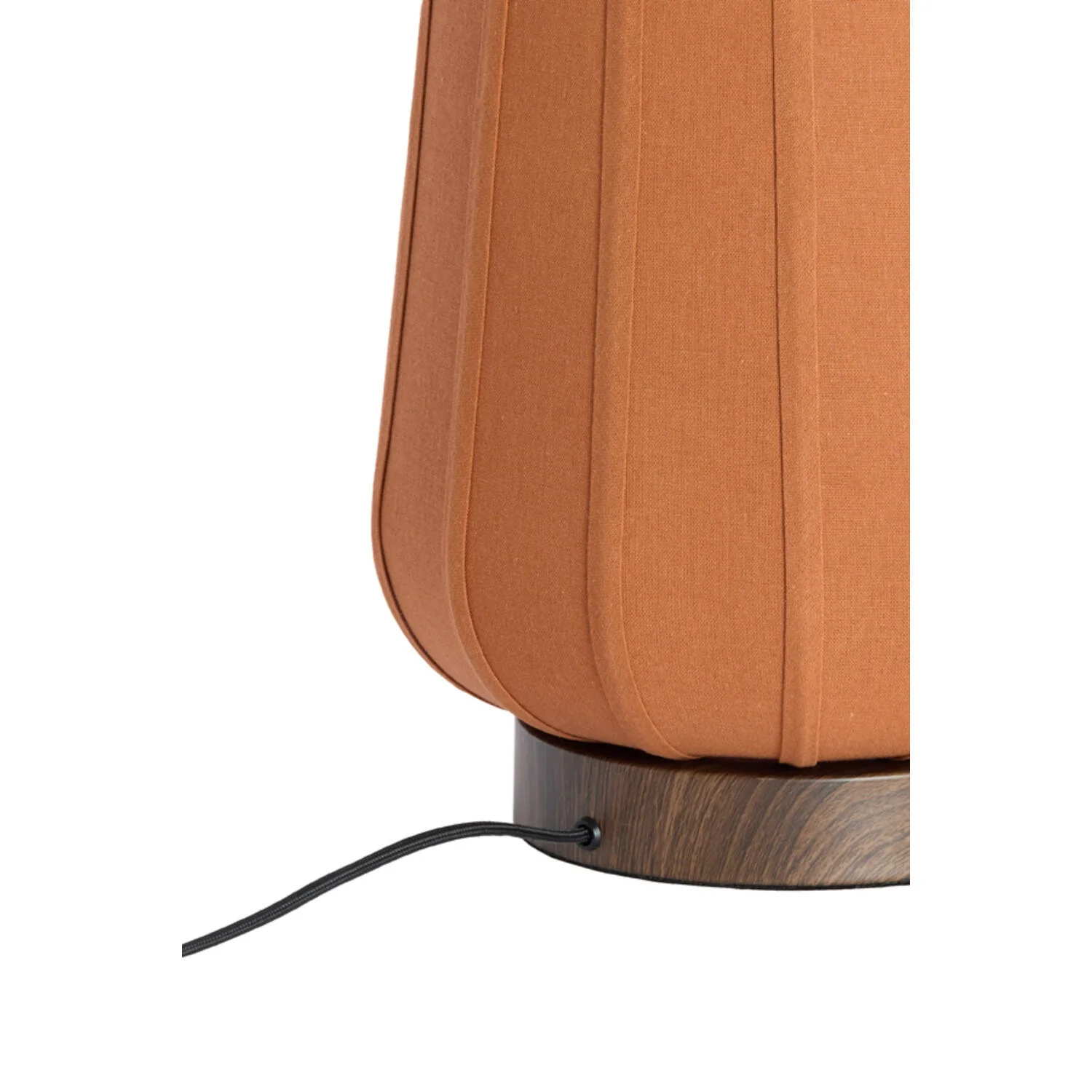 Table Lamp 20 x 29cm BIBURY Wood Print Dark Brown & Terra - Image 3