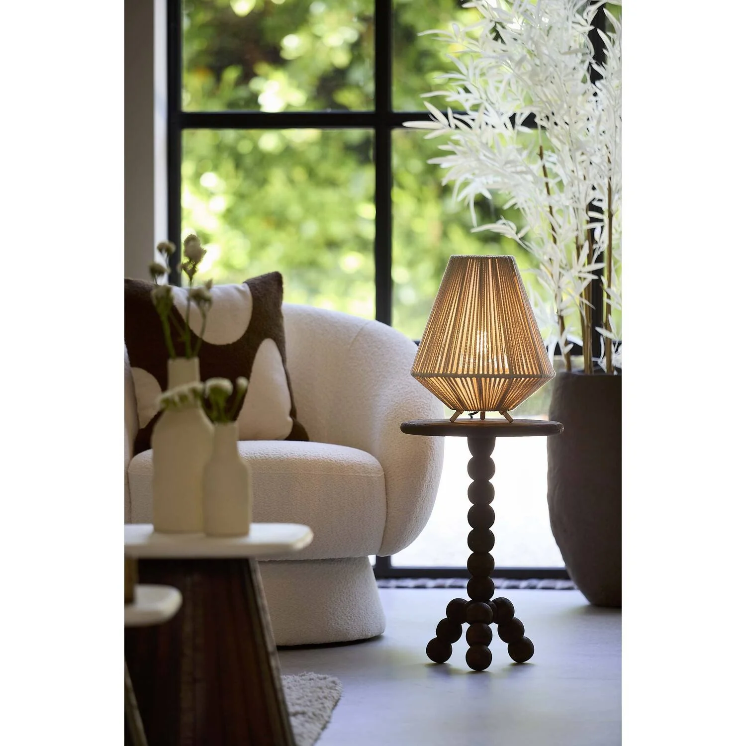 Table Lamp 28 x 32cm FELIDA Cream - Image 3