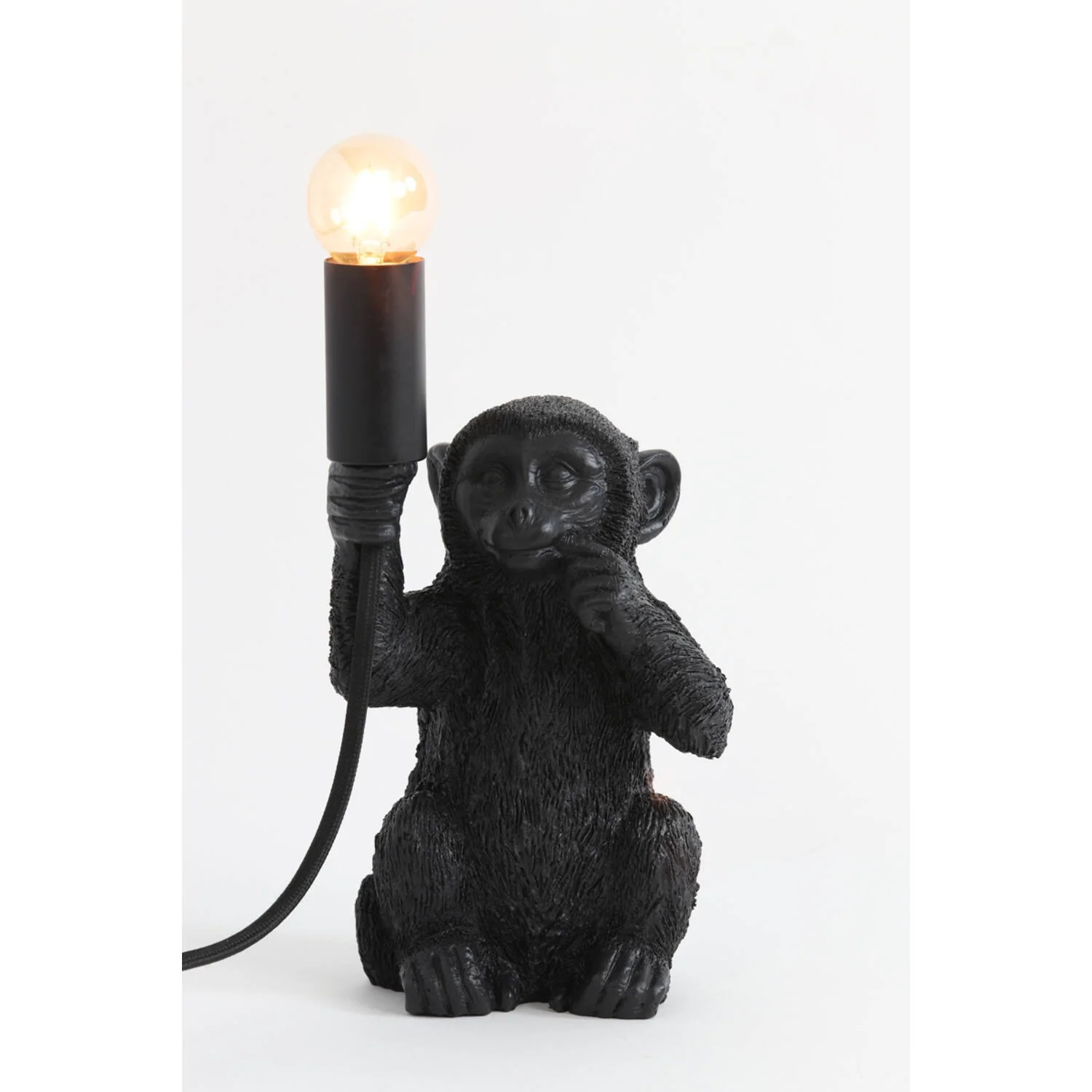 Table Lamp E14 13 x 12.5 x 23.5cm MONKEY Matt Black - Image 5