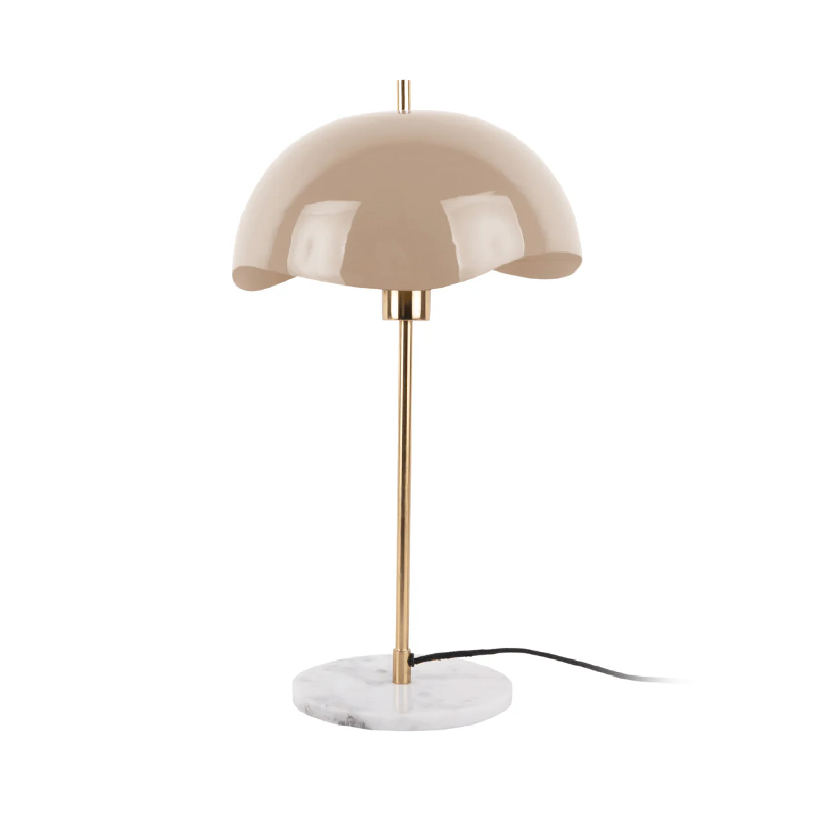 Table Lamp Waved Dome Soft Brown