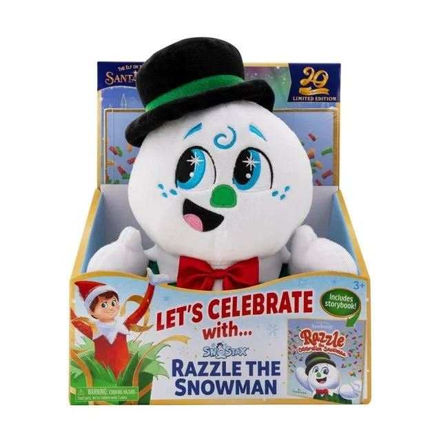 The Elf on the Shelf – 20th Anniv - Razzle the Celebration Snowman Plush and Book