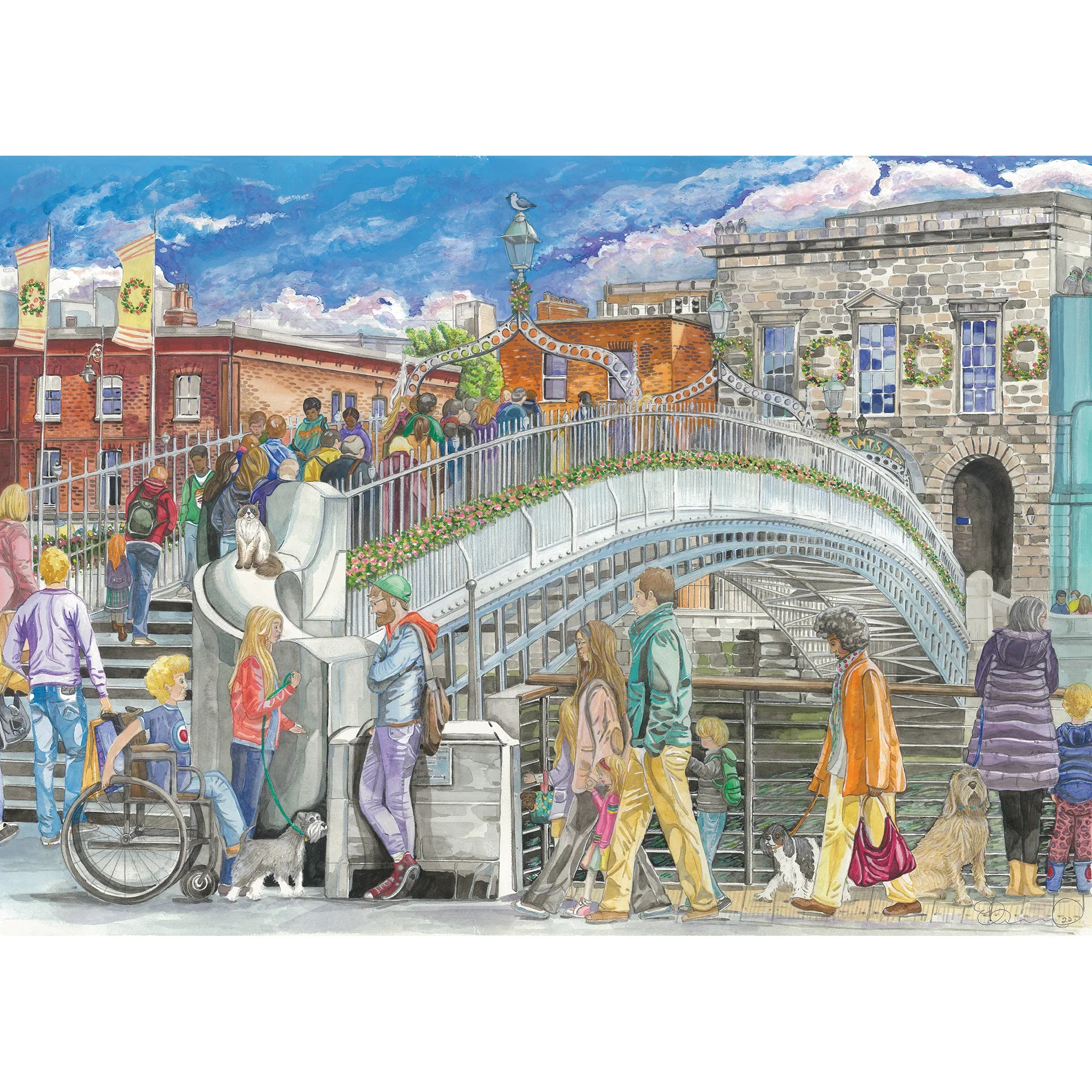 The Ha'penny Bridge 1000 Piece Puzzle - Image 3