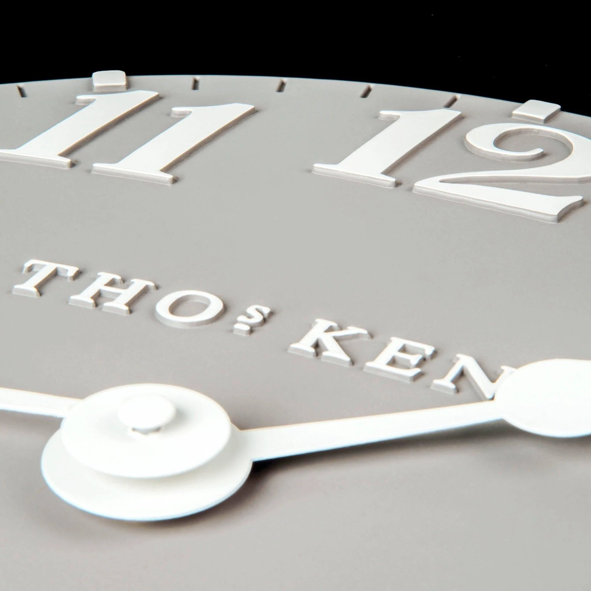Thomas Kent 12" Arabic Wall Clock Dove Grey - Image 4