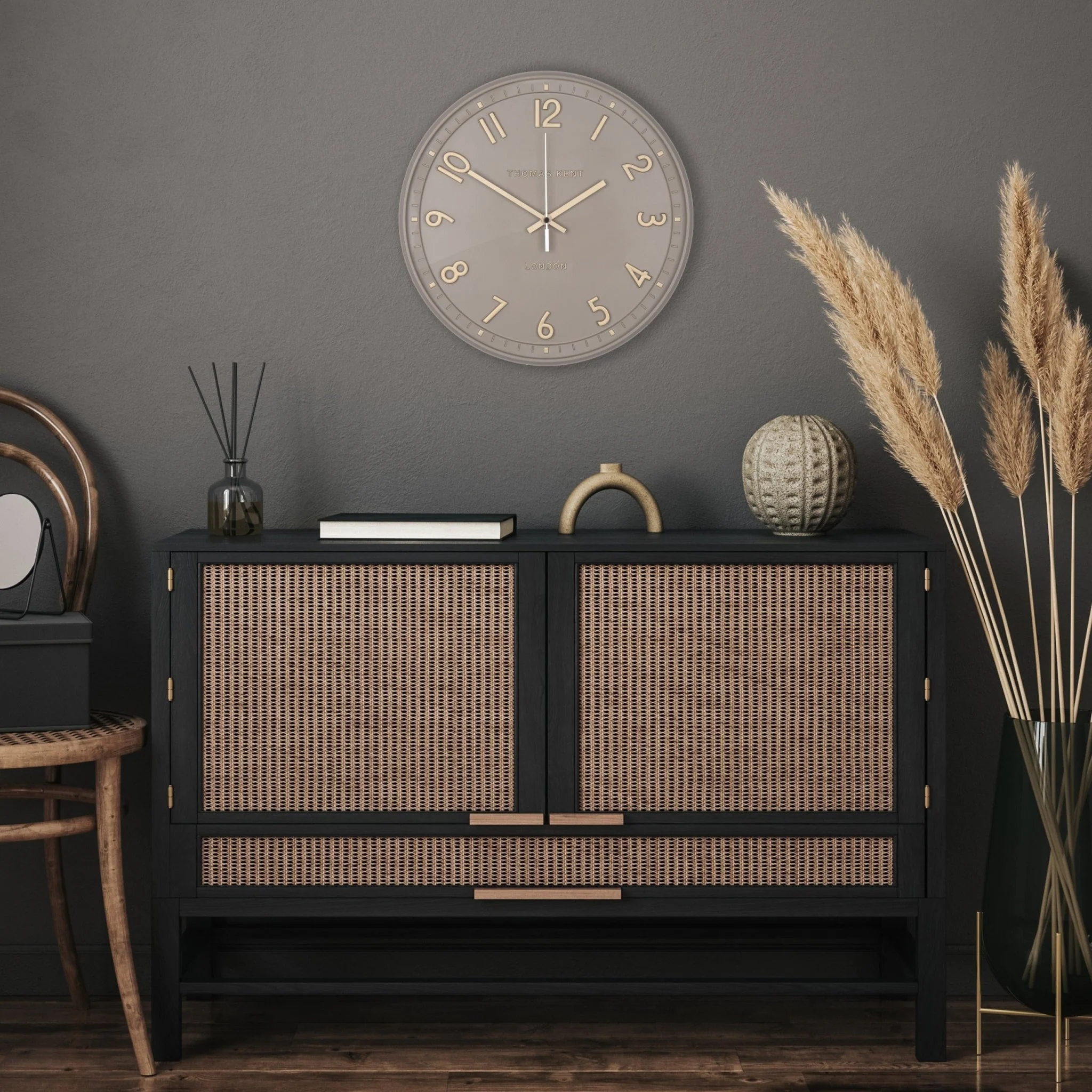 Thomas Kent 14" Tresco Wall Clock Taupe - Image 3
