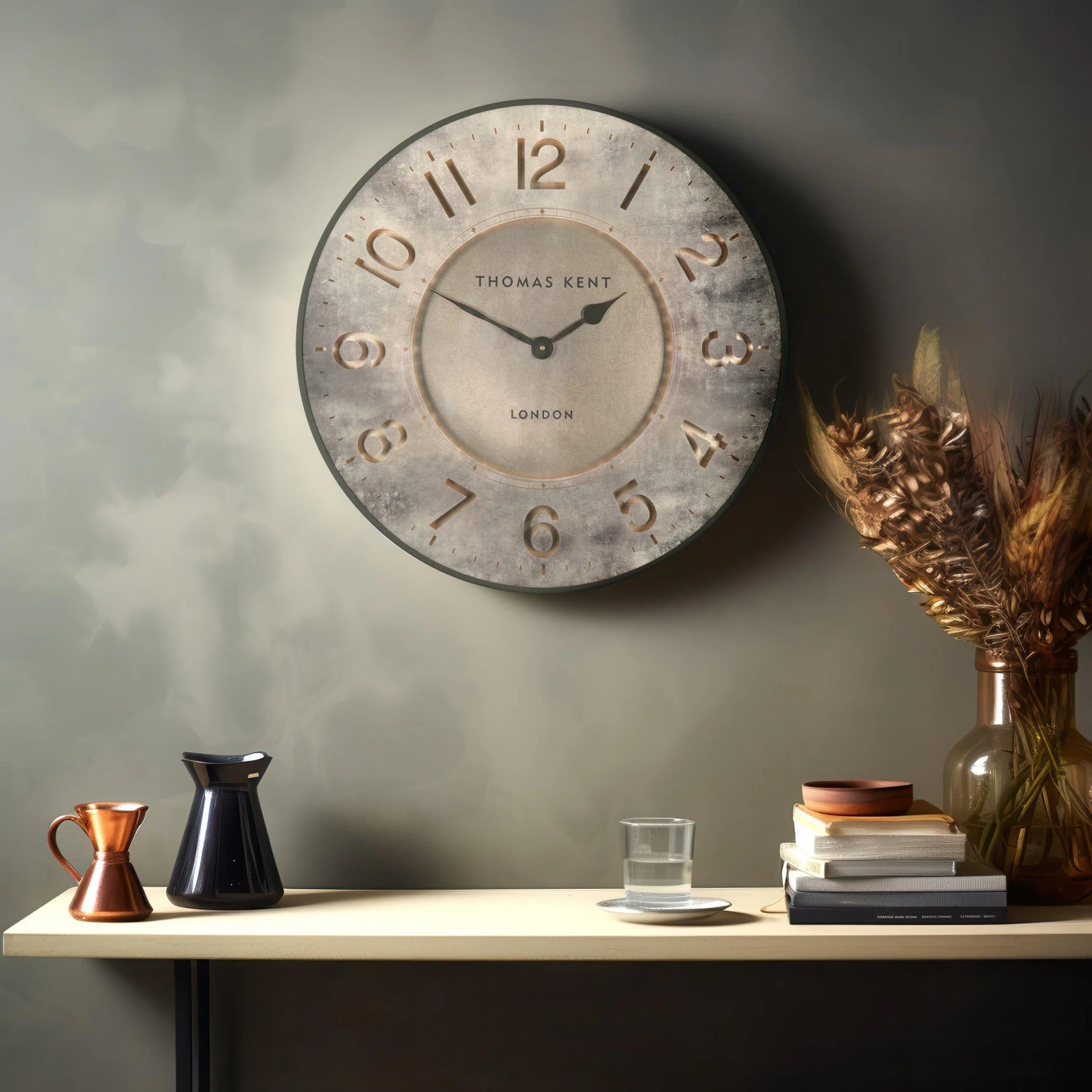 Thomas Kent 21" Wall Clock Harvest Gold - Image 3