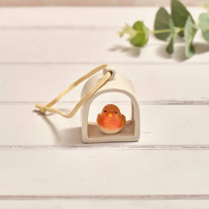 Tiny World Robin Arch Shaped Ceramic Hanger