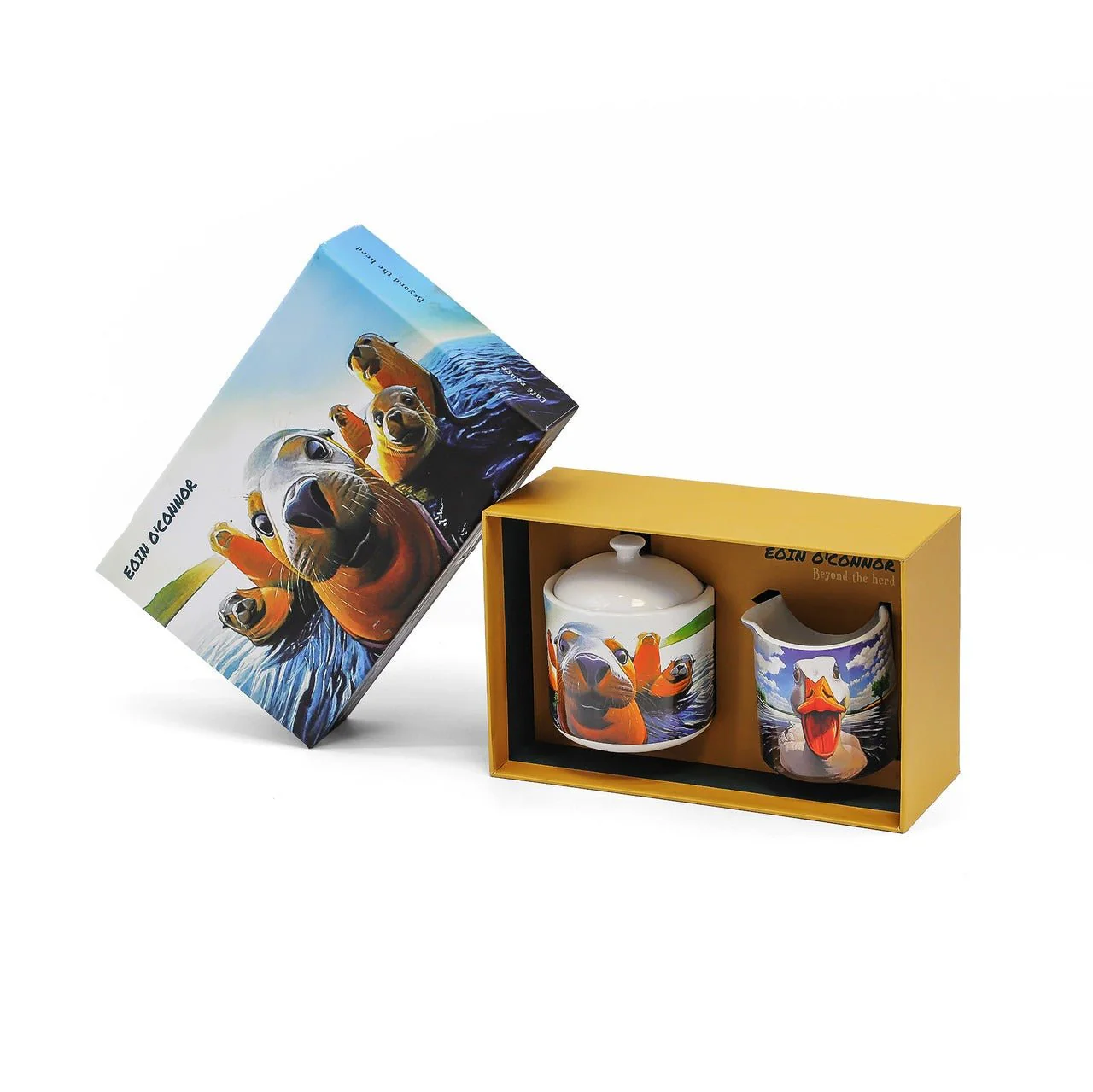 TIPPERARY CRYSTAL Beyond the Herd Sugar & Milk Jug (Duck & Seals) - Image 2