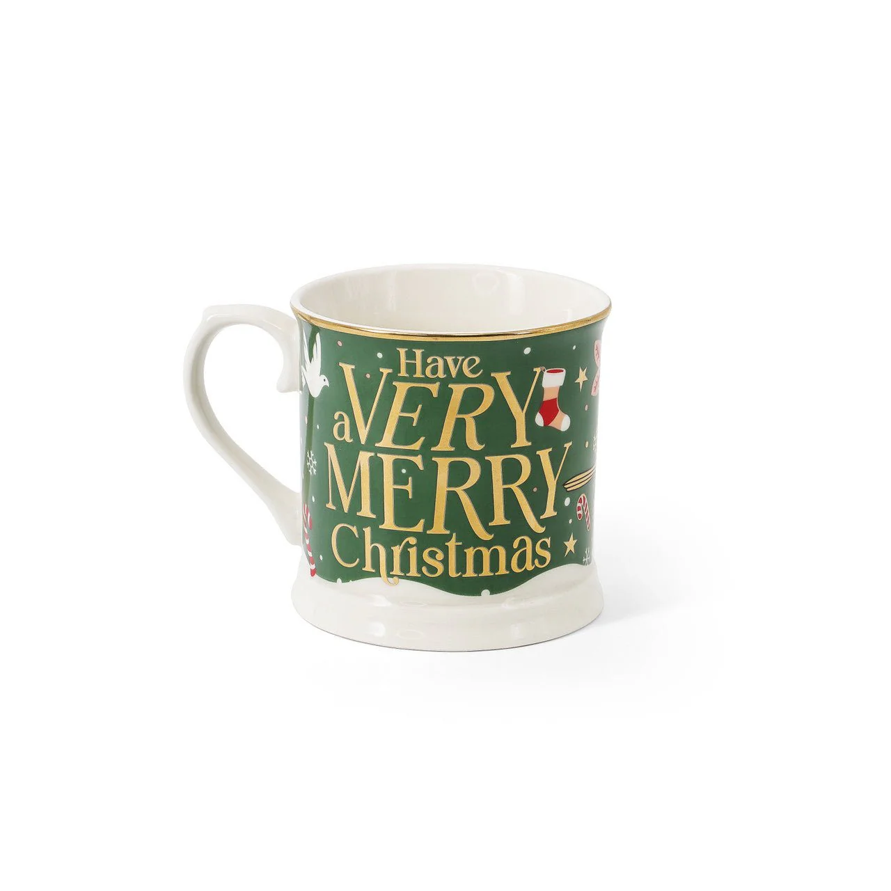 TIPPERARY CRYSTAL Have a Very & Merry and Christmas Robin Set of 2 Mugs - Image 3