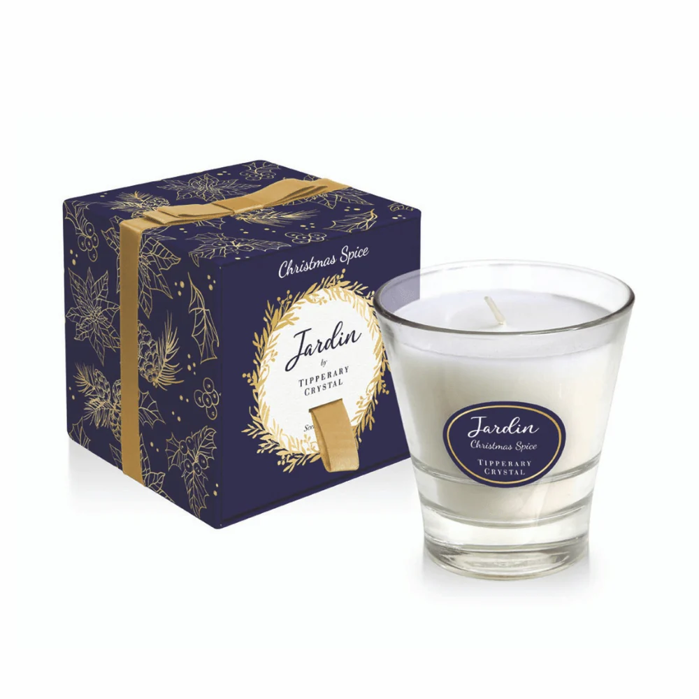 TIPPERARY CRYSTAL Jardin Collection Christmas Candle - Christmas Spice