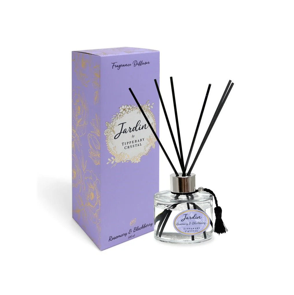 TIPPERARY CRYSTAL Jardin Collection Diffuser - Rosemary & Blackberry